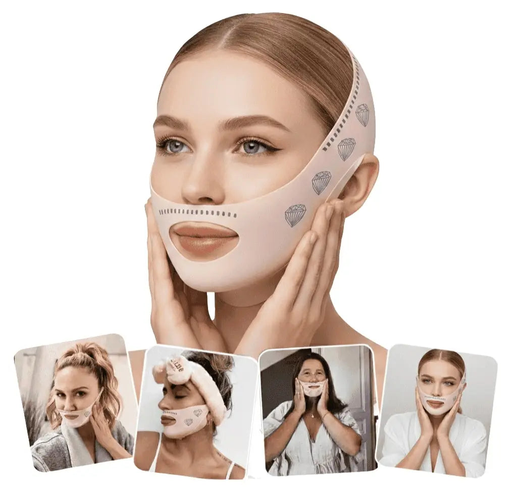 V-Line face lifting mask that reduces face sagging and defines jawline